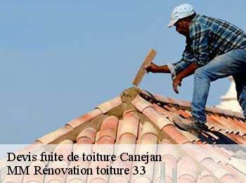 Devis fuite de toiture  canejan-33610 MM Rénovation toiture 33