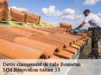 Devis changement de tuile  bonnetan-33370 MM Rénovation toiture 33