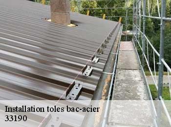 Installation toles bac-acier  noaillac-33190 MM Rénovation toiture 33