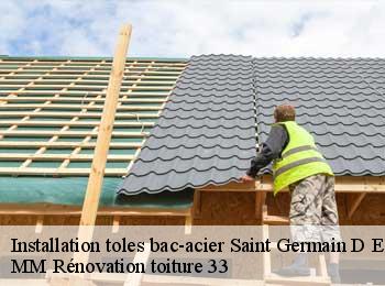 Installation toles bac-acier  saint-germain-d-esteuil-33340 MM Rénovation toiture 33